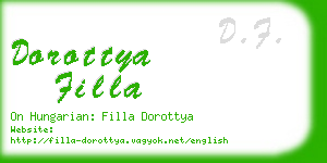 dorottya filla business card